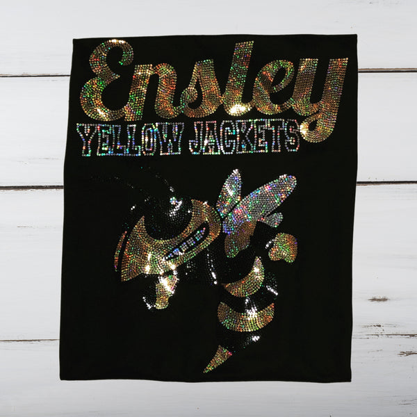 Ensley Yellow Jackets Mascot Bling Shirt - Superior Boutique