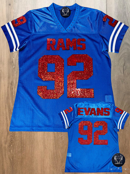 CHS Rams Bling Ladies Patchwork Jersey - FRONT AND BACK