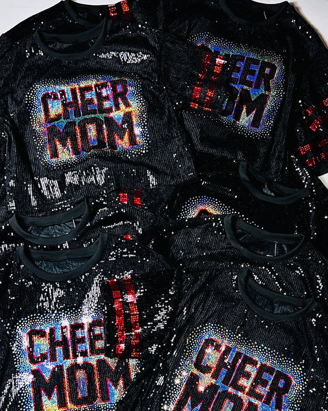 Custom Scattered Text Bling Sequin Jersey – Ultimate Spirit Wear