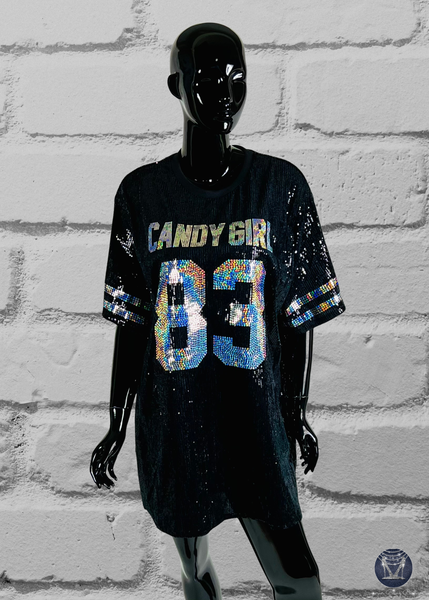 Custom Sequin Concert Jersey Dress - Full Sequin with Holographic Bling