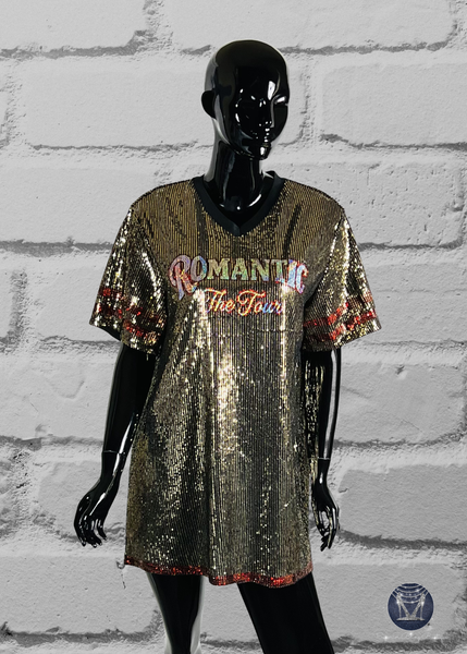 Gold Sequin Romantic Tour Concert Dress