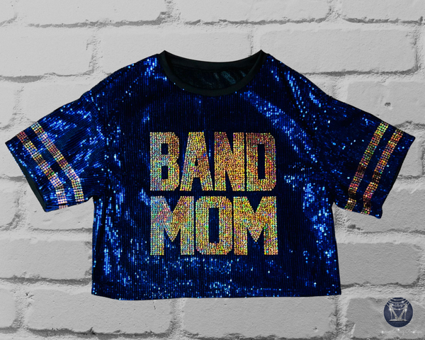 Custom Band Mom Sequin Jersey - Personalized Marching Band Bling Jersey
