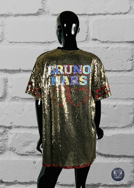 Gold Sequin Romantic Tour Concert Dress