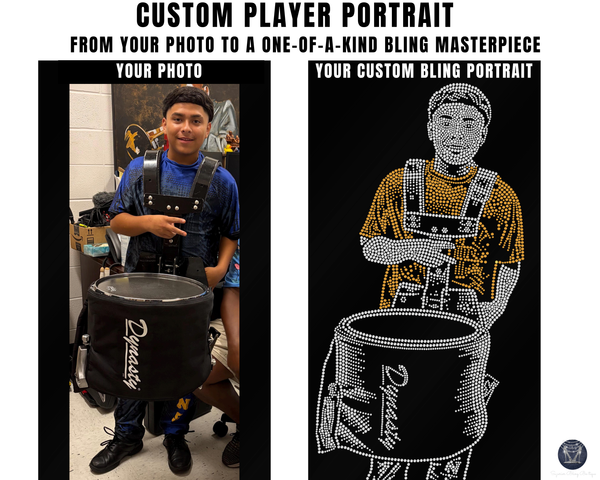 Custom Band Mom Portrait Sequin Jersey – Marching Band & Drumline Bling Jersey