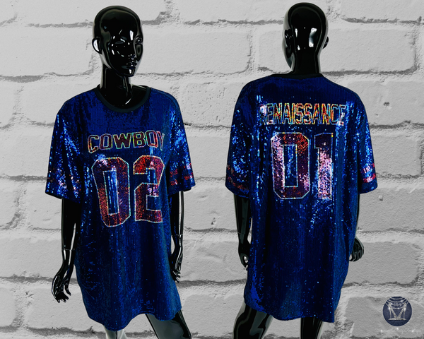 Custom Jersey Bling Sequin Dress - Custom Text & Number