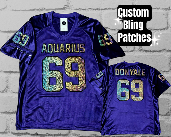 Custom Bling Unisex Patchwork Jersey