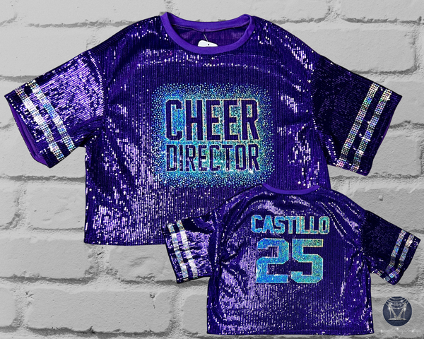 Custom Scattered Text Bling Sequin Jersey – Ultimate Spirit Wear