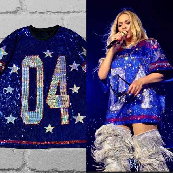 Custom Americana Sequin Stars Dress
