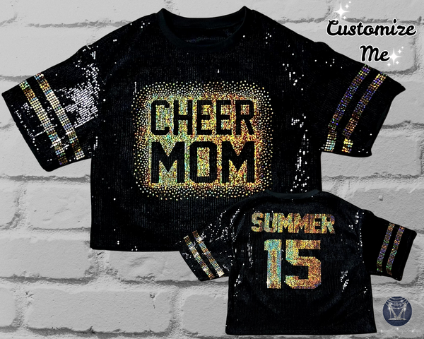 Custom Cheer Mom Sequin Jersey