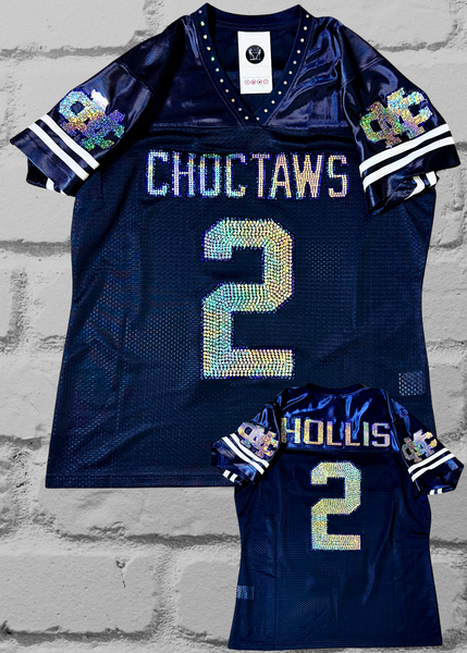 Custom Bling Women’s Patchwork Jersey (Sleeve Logo/Mascot)
