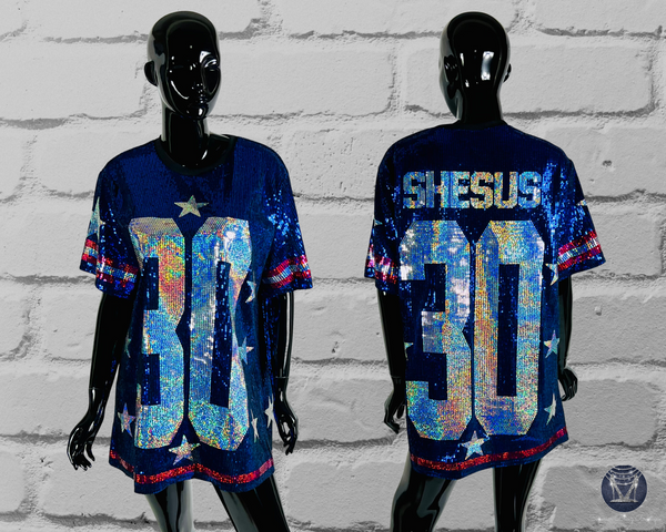 Custom Americana Sequin Stars Dress