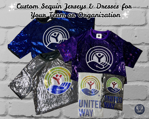 Custom Sequin Logo Jersey – Personalized Sparkle Branding