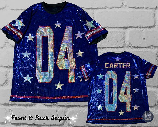 Custom Americana Sequin Stars Dress