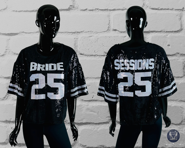 Custom Sequin Jersey Top - Personalize or Any Sport, Birthday or Event