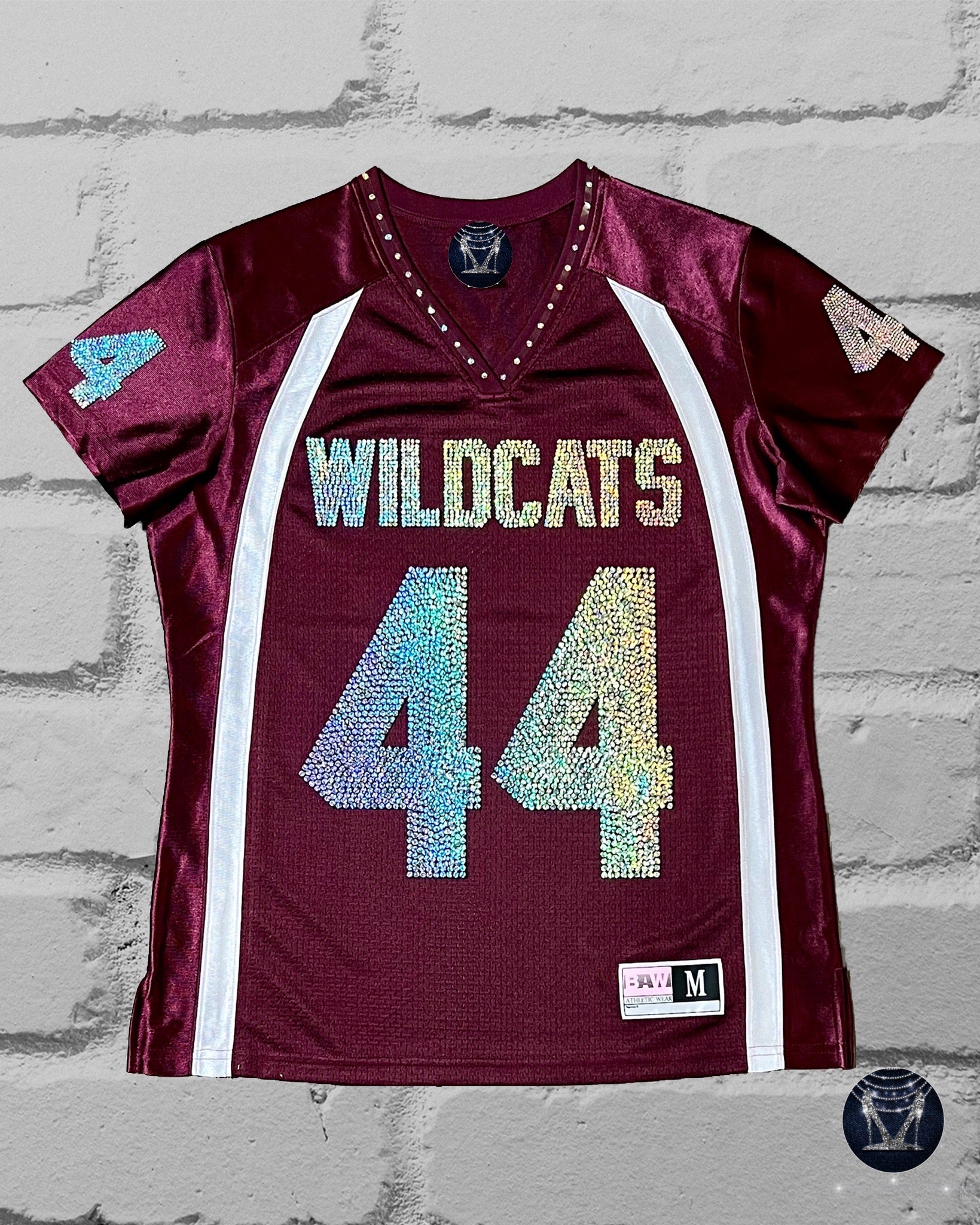 Custom Bling Ladies Patchwork Jersey - NUMBERS ON SLEEVES