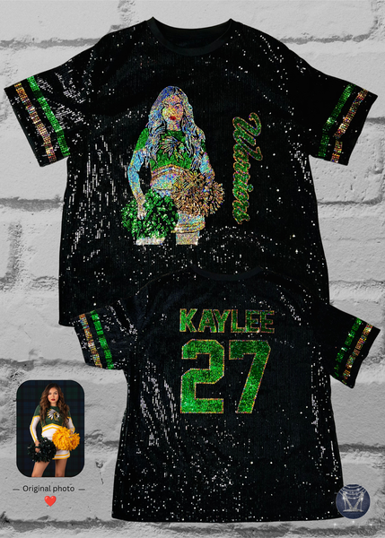 Warriors Custom Portrait Sequin Jersey — Exclusive Group Order