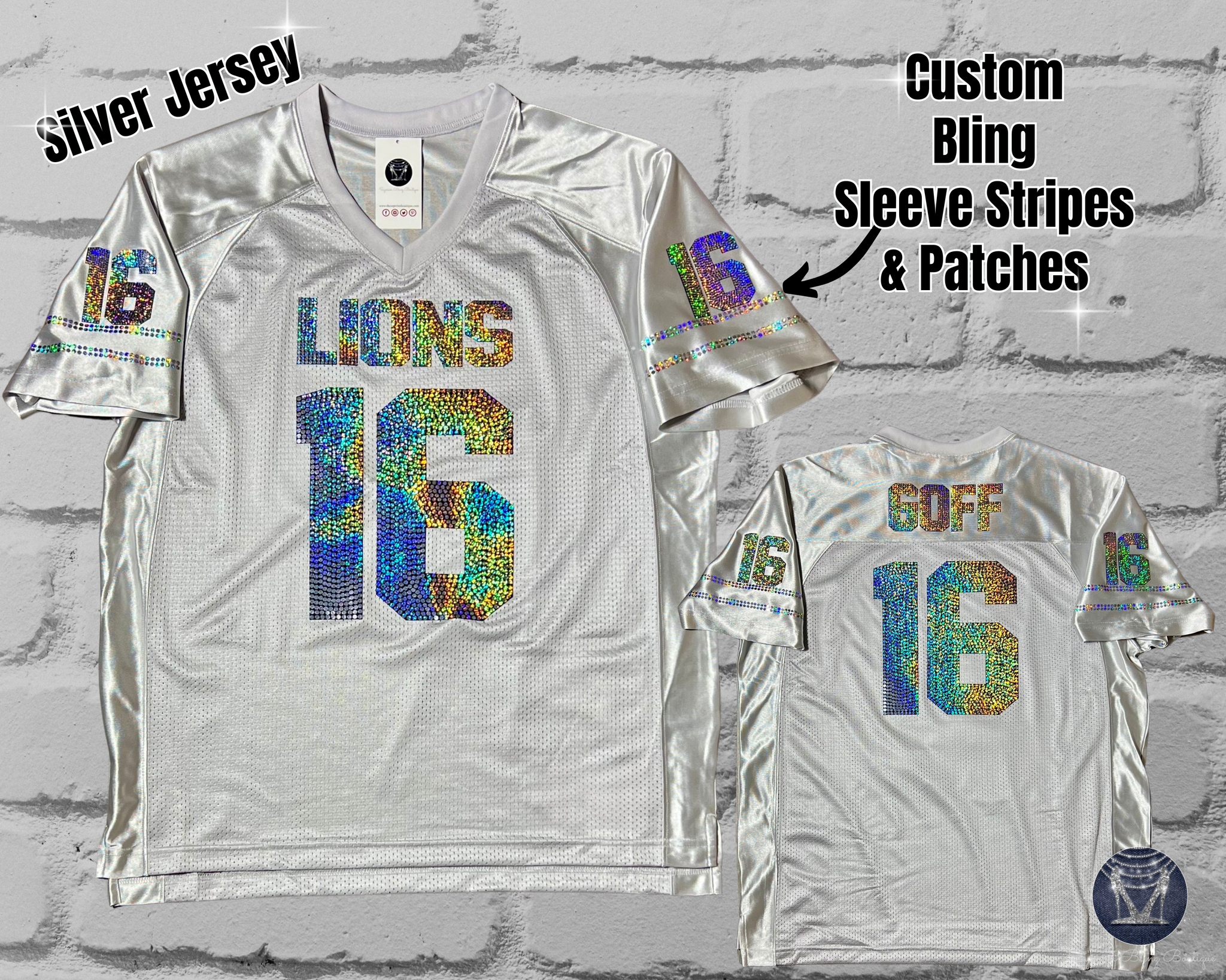 Custom Bling Unisex Patchwork Jersey