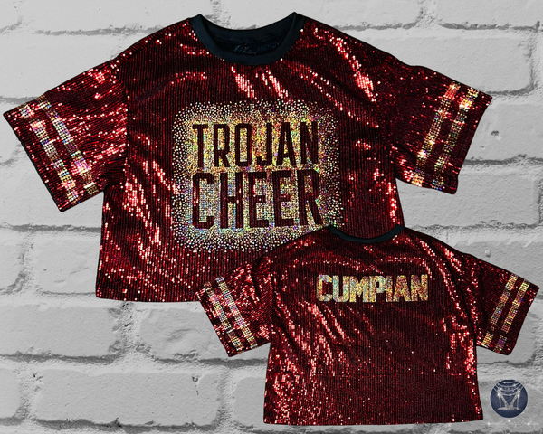 Custom Scattered Text Bling Sequin Jersey – Ultimate Spirit Wear