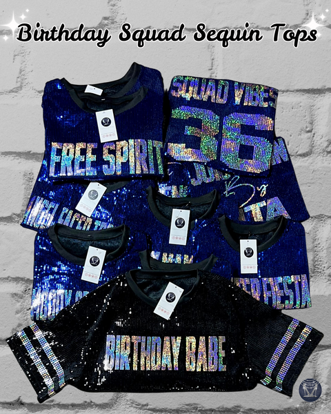 Birthday Sequin Jersey – Custom Bling Birthday Shirt
