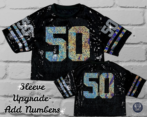 Sequin Shirt Sleeve Number Add-on