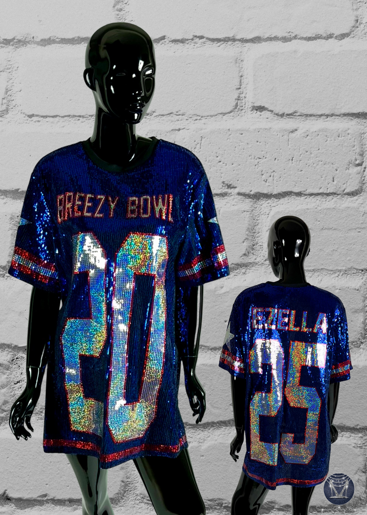 Custom Sequin Jersey Dress - Large Front Number & Back Numbers Superior Bling Boutique Custom Sequin Jersey Dress - Large Front Number & Back Numbers Superior Bling Boutique