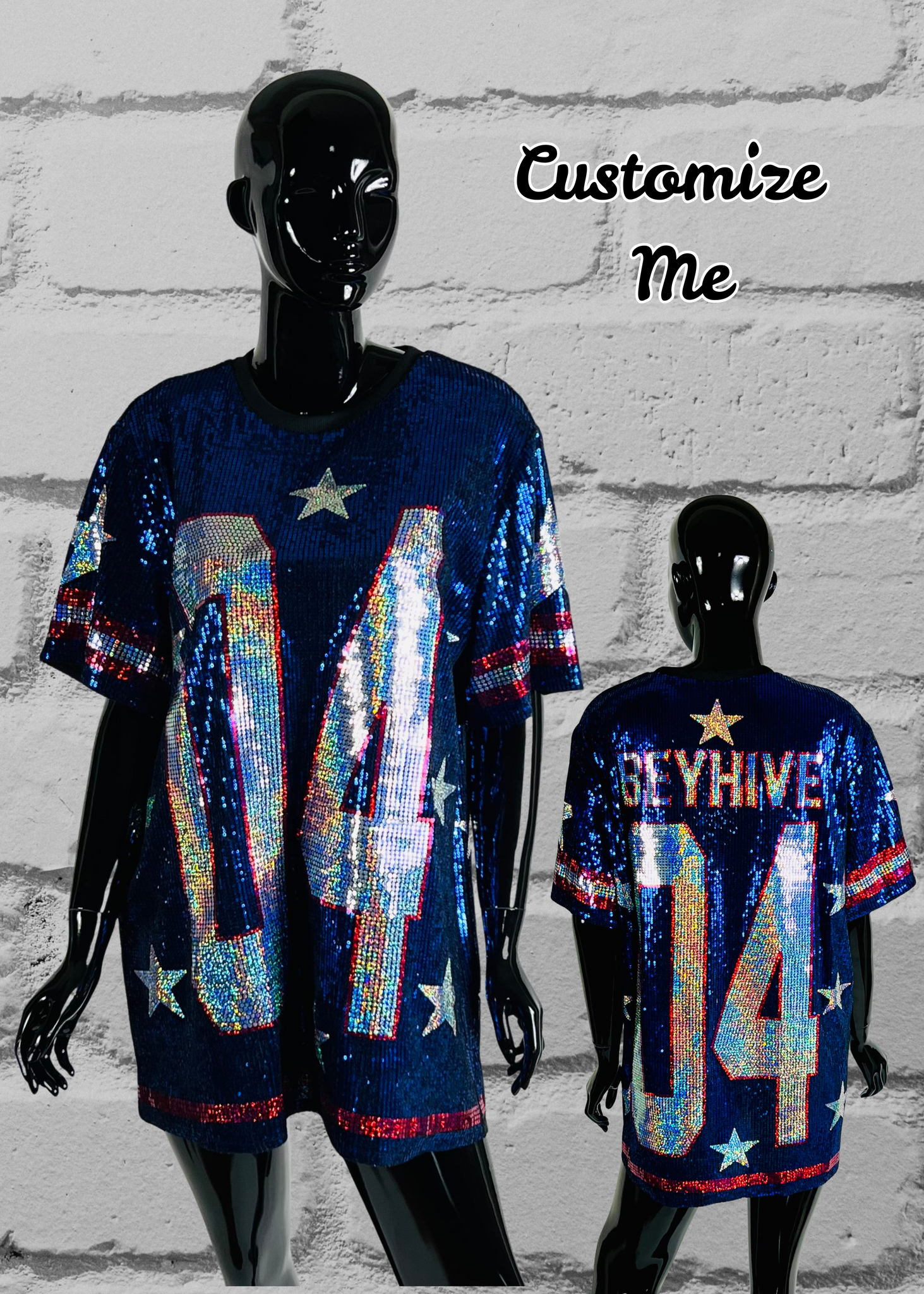 Custom Americana Sequin Stars Dress