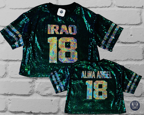 Custom Sequin Jersey Top - Personalize or Any Sport, Birthday or Event