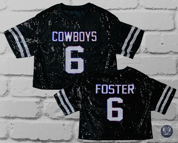 Custom Sequin Jersey Top - Personalize or Any Sport, Birthday or Event