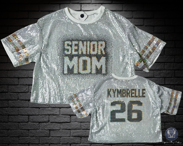 Custom Scattered Text Bling Sequin Jersey – Ultimate Spirit Wear