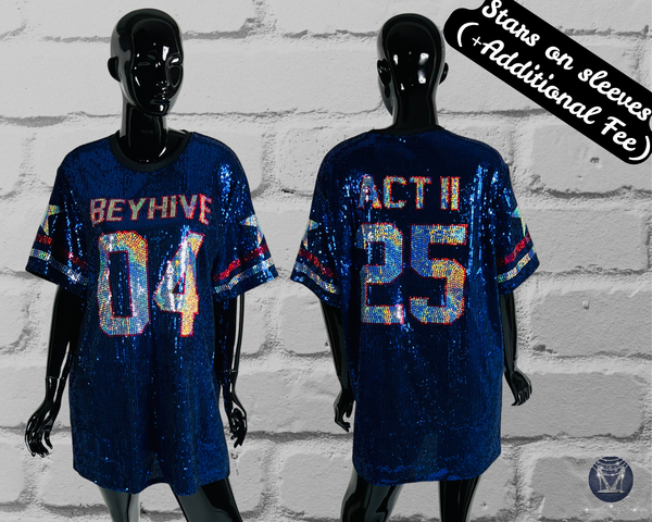 Custom Jersey Bling Sequin Dress - Custom Text & Number