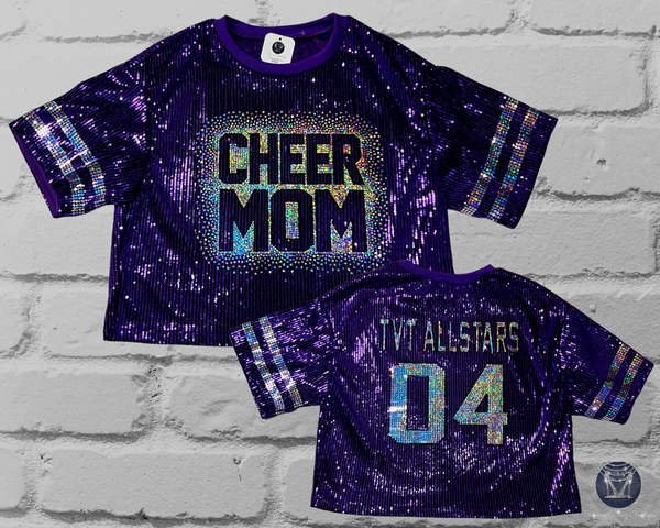 Custom Scattered Text Bling Sequin Jersey – Ultimate Spirit Wear
