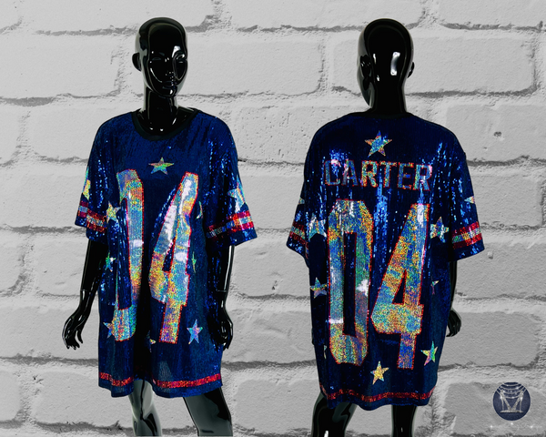 Custom Americana Sequin Stars Dress