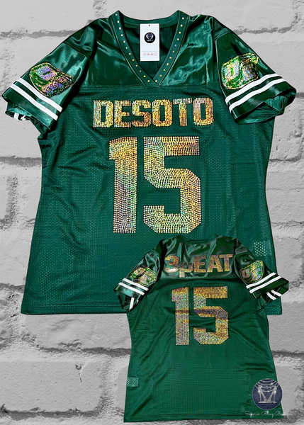 Custom Bling Women’s Patchwork Jersey (Sleeve Logo/Mascot)