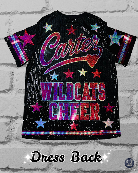 Custom Cheer Mom Sequin Dress - Oversized Design