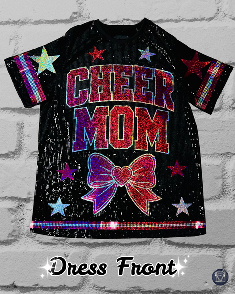 Custom Cheer Mom Sequin Dress - Oversized Design