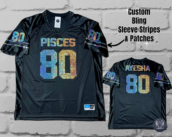 Custom Bling Unisex Patchwork Jersey