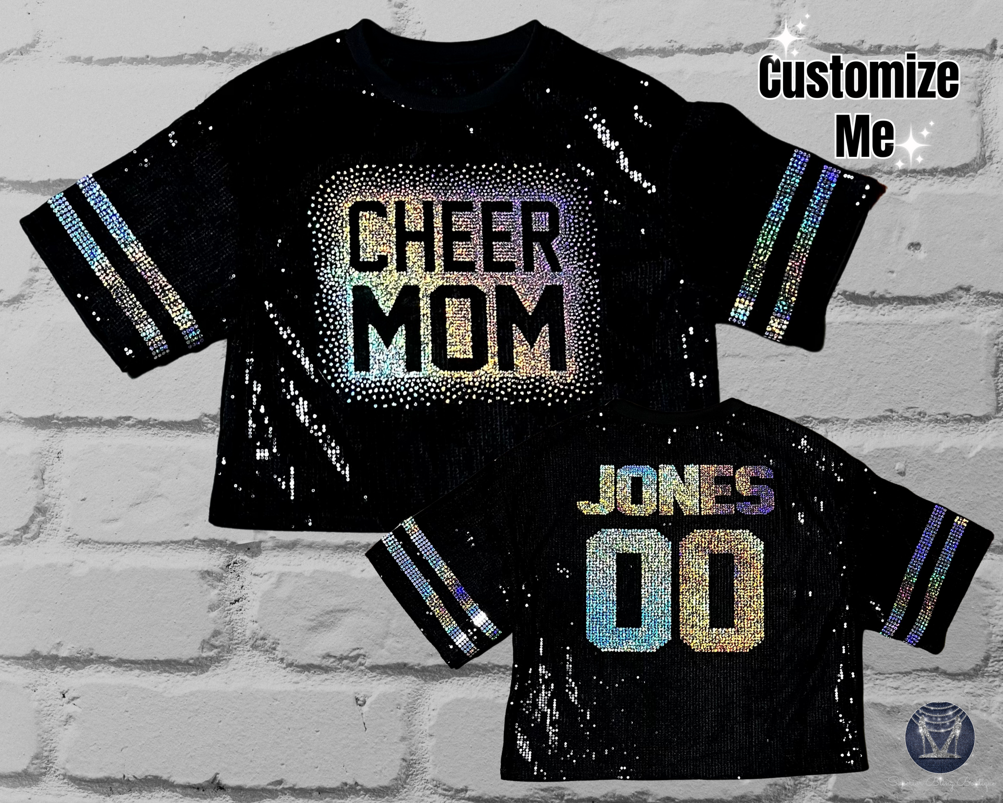 Custom Cheer Mom Sequin Jersey