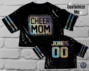 Custom Cheer Mom Sequin Jersey