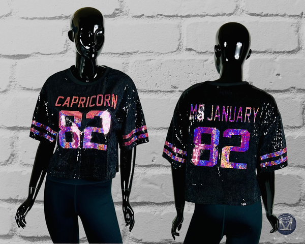 Custom Sequin Jersey Top - Personalize or Any Sport, Birthday or Event