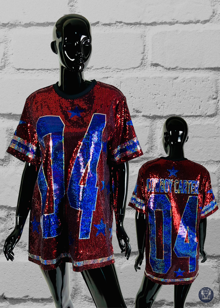 Custom Americana Sequin Stars Dress