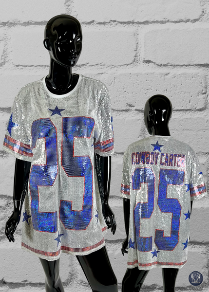 Custom Americana Sequin Stars Dress