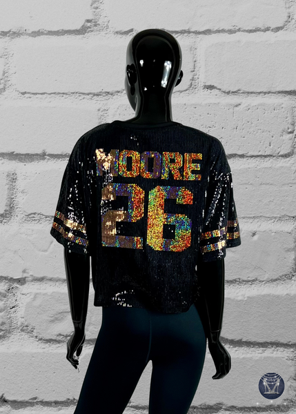 Senior Mom Sequin Jersey – Custom Name & Number