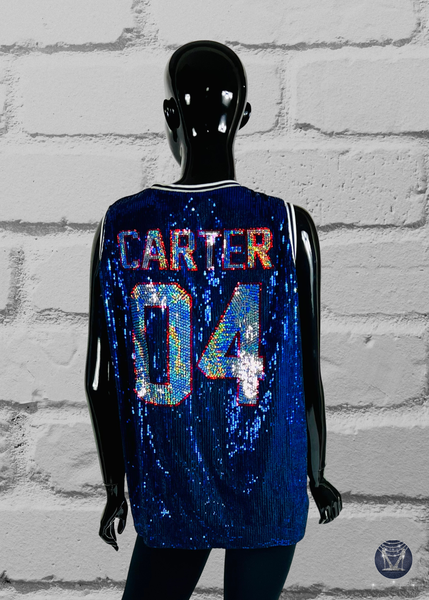 Sequin Basketball Fan Jersey – Custom Name & Number Top