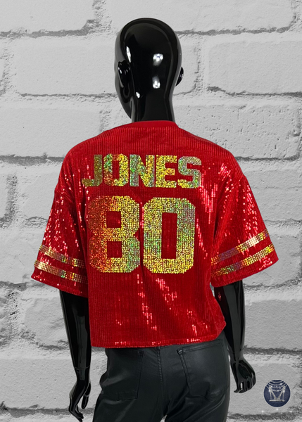 Kansas Custom Sequin Jersey - Personalized Text & Numbers