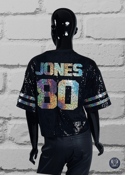 Custom Sequin Jersey Top - Personalize or Any Sport, Birthday or Event