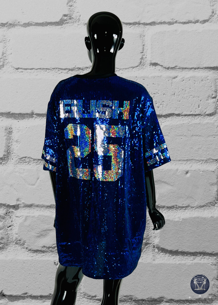 Custom Jersey Bling Sequin Dress - Custom Text & Number