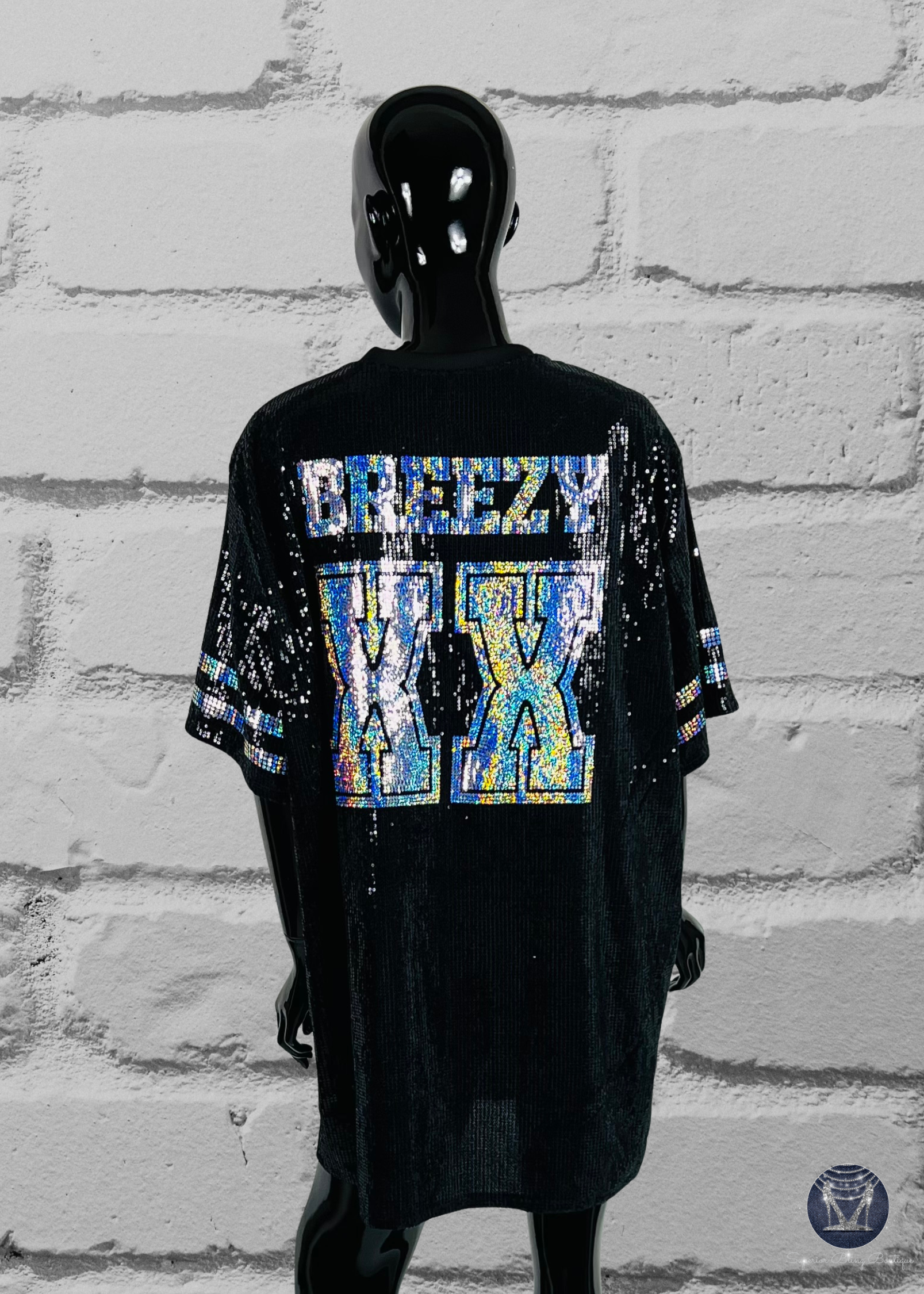 Custom Bling Sequin Jersey Dress