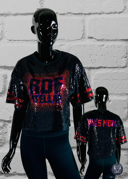 Custom Scattered Text Bling Sequin Jersey – Ultimate Spirit Wear