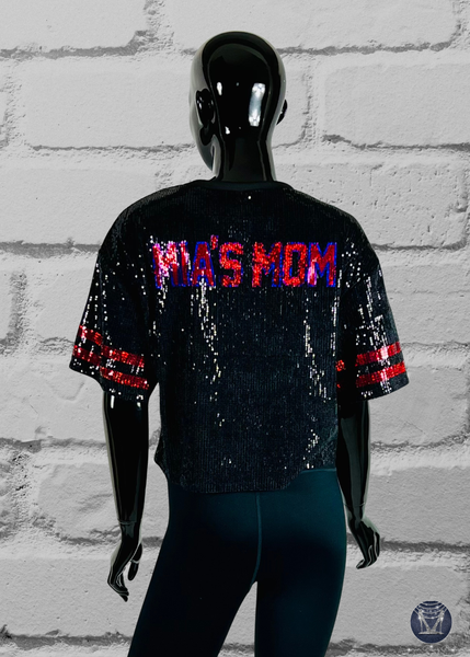 Custom Scattered Text Bling Sequin Jersey – Ultimate Spirit Wear