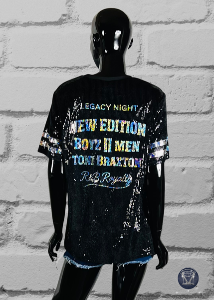 NE Way Sequin Side-Slit Concert Top